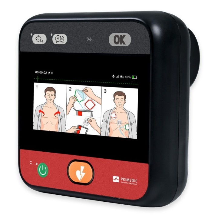 Defibrylator AED Primedic myPAD z wyświetlaczem LCD 4,3", czujnikiem uciśnięć CPR Feedback [REF: 97980]