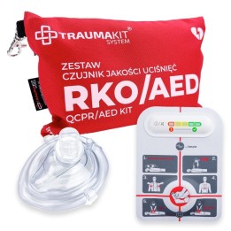 TRAUMA KIT Zestaw ratowniczy AED z maską RKO i czujnikiem jakości uciśnięć