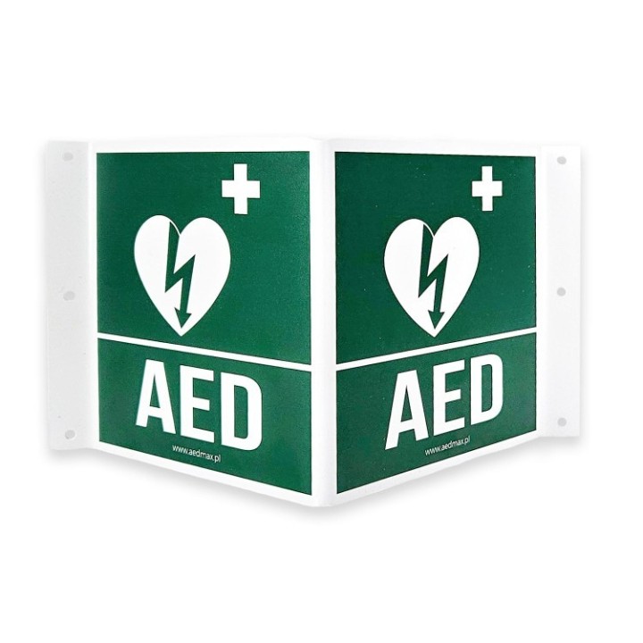 Tablica informacyjna AED - przestrzenna